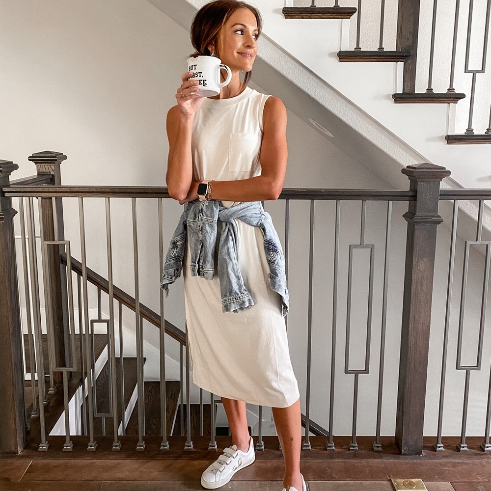 Everlane long weekend tank dress in canvas size large